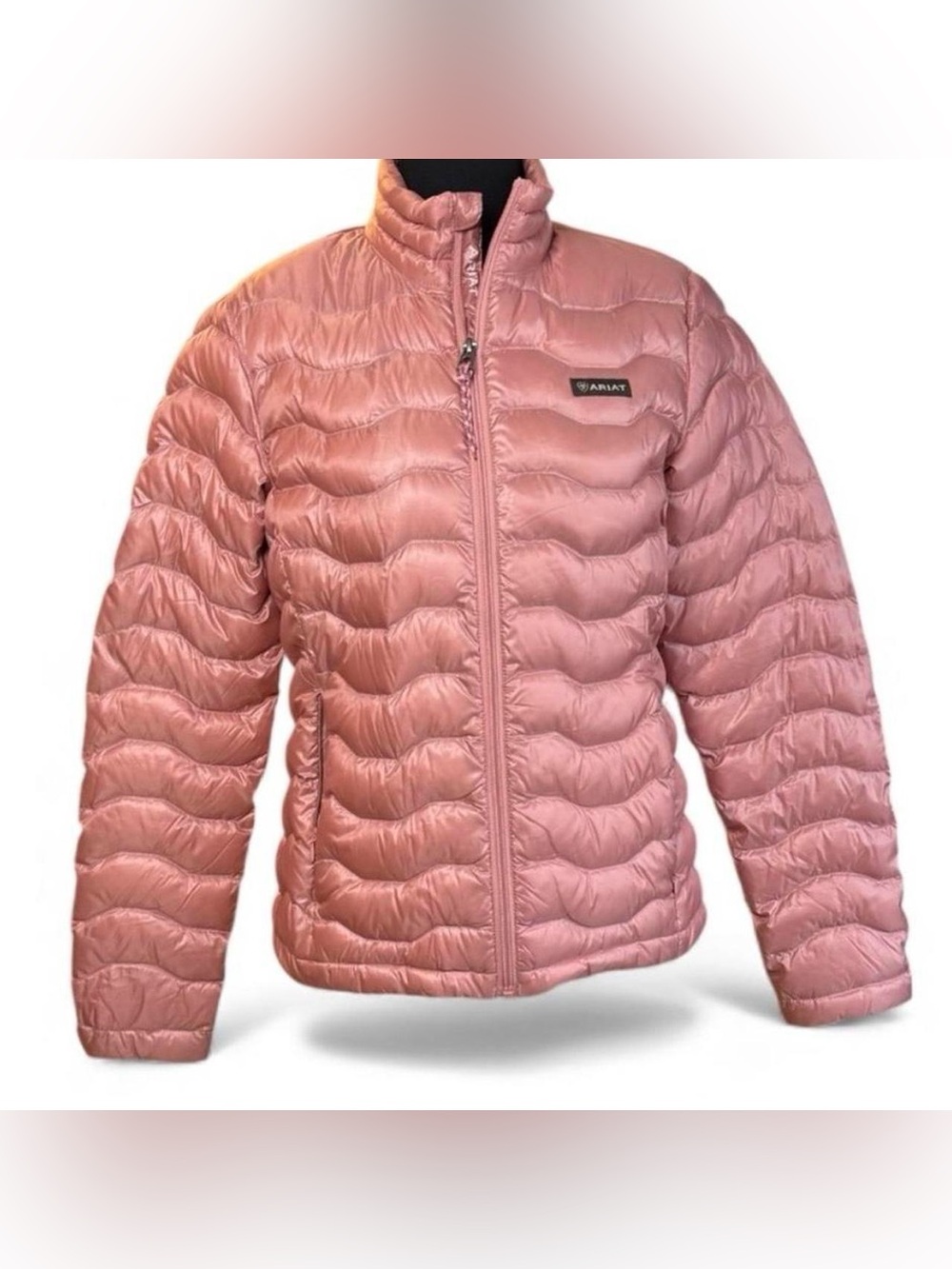 Ariat Pink Puffer Jacket Full Zip Down Filled XL